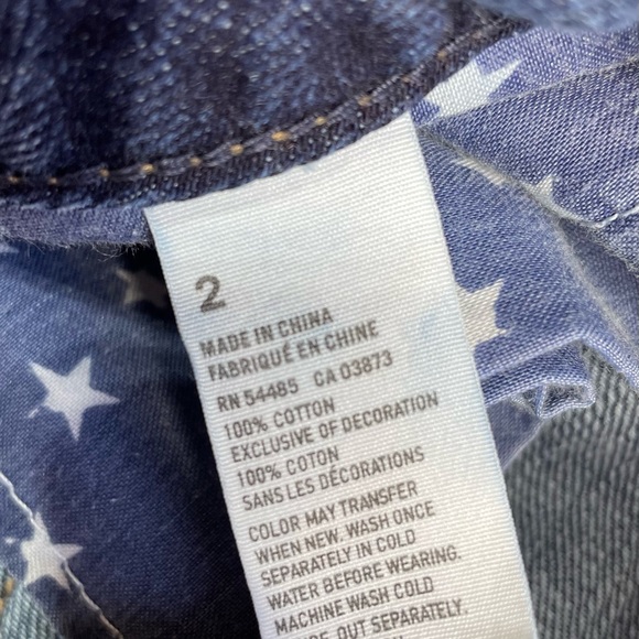 American Eagle Shorts Womens 2 Patriotic Flag Pockets Red White Blue Holiday - Picture 4 of 5